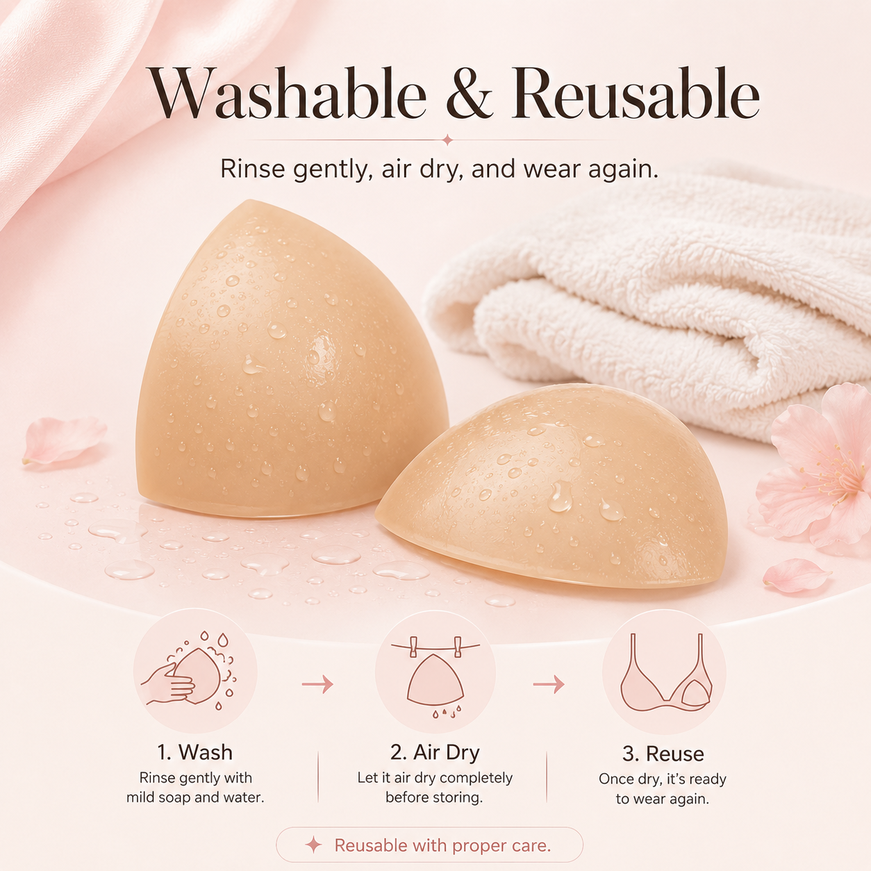 Invisible Lift - Patented Sticky Fashion Bra Inserts Prevents Nipple Slips No Sewing Required Low Cut Tops Womenswear