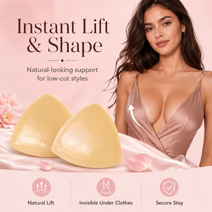 Invisible Lift - Patented Sticky Fashion Bra Inserts Prevents Nipple Slips No Sewing Required Low Cut Tops Womenswear