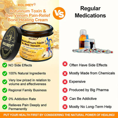 🥰𝑶𝒇𝒇𝒊𝒄𝒊𝒂𝒍 𝑺𝒕𝒐𝒓𝒆  | Rolimey® Bee Venom Pain Relief Bone Healing Cream 👨‍⚕️(Reduction of joint swelling, pain, stiffness, redness, heat, muscle soreness and joint fatigue)