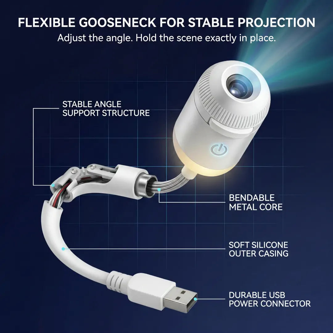 BVJ® NEXT-GEN SMART PROJECTION HD Smart Dynamic 5D Holographic Night Light Projector