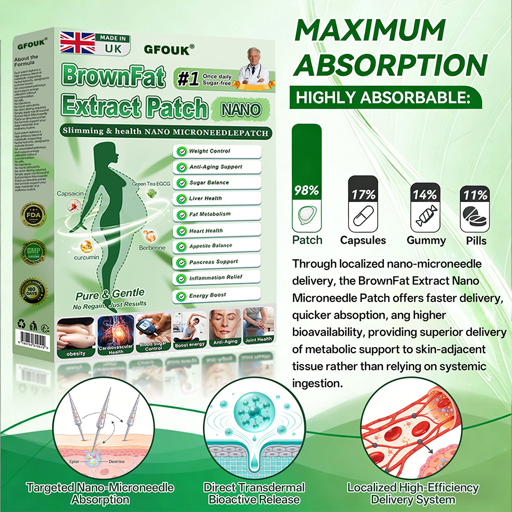 🧑‍⚕️𝑶𝒇𝒇𝒊𝒄𝒊𝒂𝒍 𝑺𝒕𝒐𝒓𝒆  |🌿GFOUK® 𝐁𝐫𝐨𝐰𝐧𝐅𝐚𝐭 𝐄𝐱𝐭𝐫𝐚𝐜𝐭 𝐍𝐚𝐧𝐨 𝐌𝐢𝐜𝐫𝐨𝐧𝐞𝐞𝐝𝐥𝐞 𝐏𝐚𝐭𝐜𝐡(𝙅𝙪𝙨𝙩 𝙤𝙣𝙘𝙚 𝙖 𝙙𝙖𝙮, 𝙫𝙞𝙨𝙞𝙗𝙡𝙚 𝙘𝙝𝙖𝙣𝙜𝙚𝙨 𝙞𝙣 7 𝙙𝙖𝙮𝙨)✅ 𝐅𝐨𝐫 𝐨𝐛𝐞𝐬𝐢𝐭𝐲, 𝐜𝐚𝐫𝐝𝐢𝐨𝐯𝐚𝐬𝐜𝐮𝐥𝐚𝐫 𝐡𝐞𝐚𝐥𝐭𝐡, 𝐝𝐢𝐚𝐛𝐞𝐭𝐞𝐬, 𝐬𝐥𝐞𝐞𝐩 𝐚𝐩𝐧𝐞𝐚, 𝐆𝐮𝐭 𝐇𝐞𝐚𝐥𝐭𝐡, 𝐣𝐨𝐢𝐧𝐭 𝐢𝐬𝐬𝐮𝐞𝐬, 𝐚𝐧𝐝 𝐦𝐨𝐫𝐞