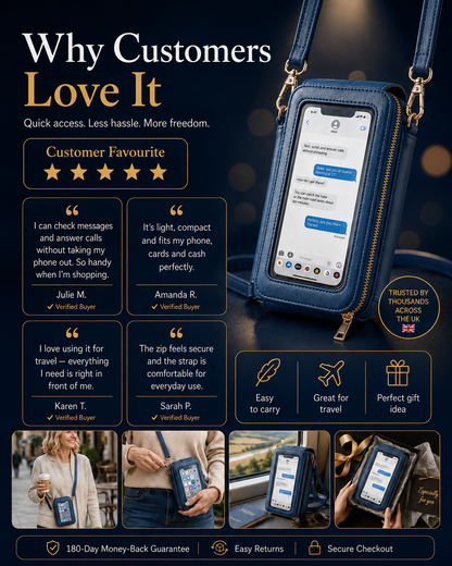 🥳Lucky Deal Today — Save 60%丨📱Remifa®2026 Trendy Minimalist Elegant Women's Touchscreen Crossbody Phone Wallet
